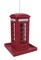 CC Outdoor Living 8.75" Fully Functional Anglophile Red British Telephone Booth Outdoor Bird Feeder